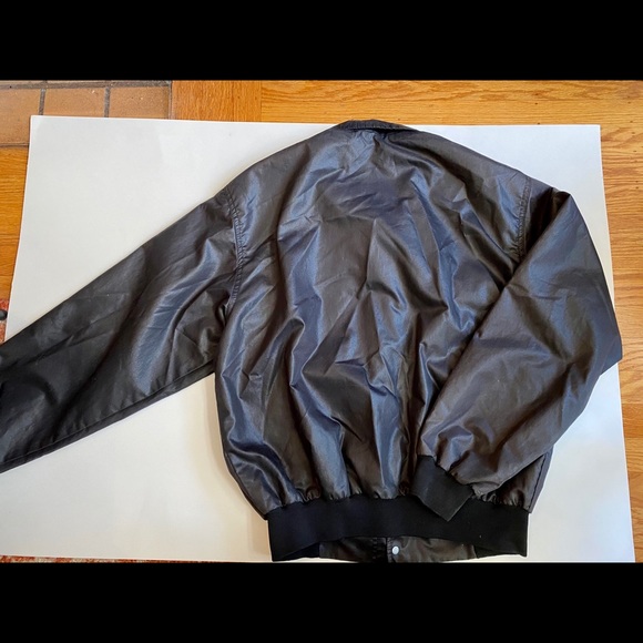 Vintage 80s Dunlop Swingster Black Bomber Jacket - Picture 2 of 4